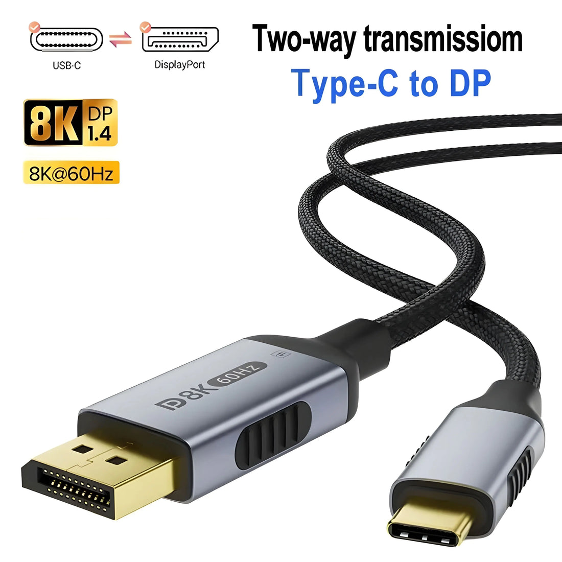 Cablu USB-C la DisplayPort 1.4 Staryon® 2m, 8K 60Hz / 4K 144Hz Staryon®