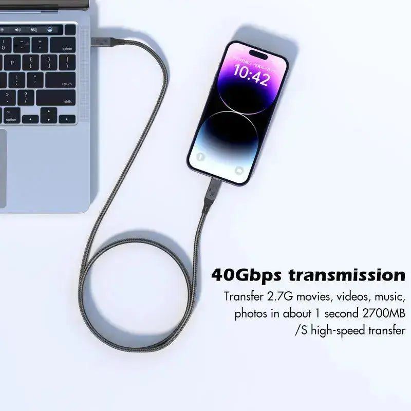 Cablu date USB4 Staryon® Model 2024 UHD, Tip C-C, 8K@60Hz 4K@144Hz, Fast Charging 240W, Transfer Date 40Gbps, Compatibil Thunderbolt 3/4, PD power 48V 5A