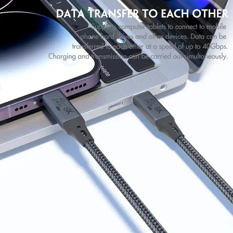 Cablu date USB 4.0 Staryon® Model 2024 UHD, Tip C-C, 8K@60Hz 4K@144Hz, Fast Charging 240W, Transfer Date 40Gbps, Compatibil Thunderbolt 3/4, PD power 48V 5A