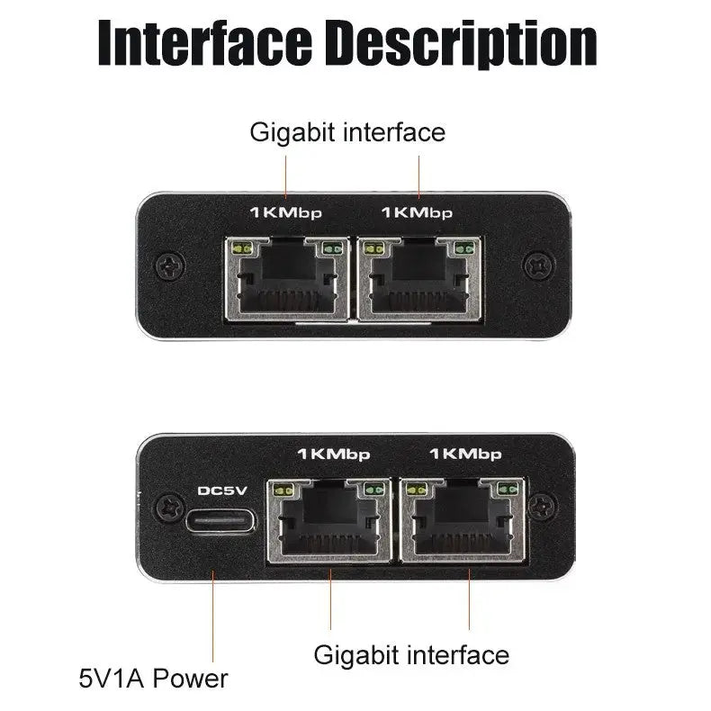 Splitter Ethernet RJ45 Staryon® cu 3 Porturi, Adaptor Retea 1 la 3 Porturi, Suport 1000Mbps, Carcasa din Aluminiu, pentru IPTV, Router, Monitoare
