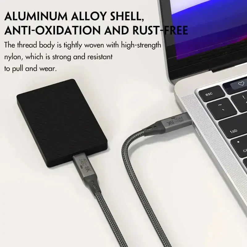 Cablu date USB 4.0 Staryon® Model 2024 UHD, Tip C-C, 8K@60Hz 4K@144Hz, Fast Charging 240W, Transfer Date 40Gbps, Compatibil Thunderbolt 3/4, PD power 48V 5A