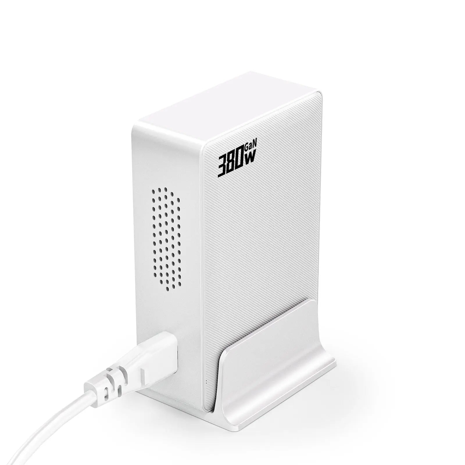 Statie de Incarcare USB 380W GaN PRO 8 in 1, 5 USB-C & 3 USB-A, Incarcare Ultrarapida pentru 8 Dispozitive, Protectie si Disipare Eficienta a Caldurii, Incarcare Universala pentru Laptopuri & Telefoane, Compacta si Puternica, Staryon®, Alb